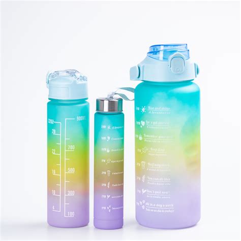 Набор бутылок для воды Cozy 3 в 1 Rainbow, фляга для напитков 500мл ...