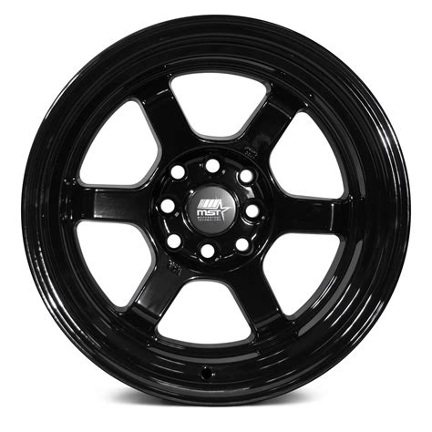 mst time attack wheels black rims