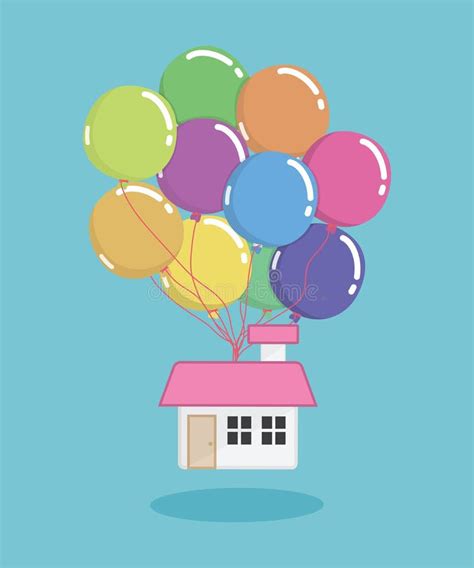 Desenho Da Casa De Balão - Vetor/ilustração Da Casa Do Balão Ilustração do Vetor - Ilustração de ...