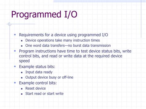programmed io