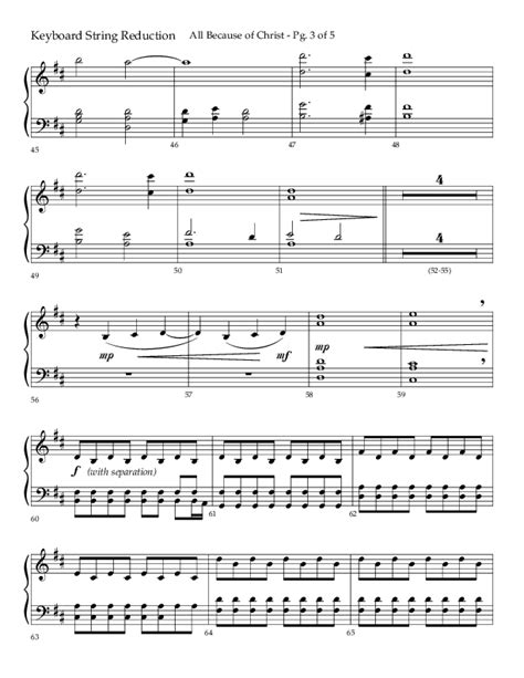 All Because Of Christ Choral Anthem Satb String Reduction Sheet Music