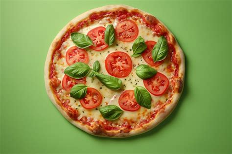 Premium Photo Pizza Margherita Tomato Mozzarella And Basil Pizza