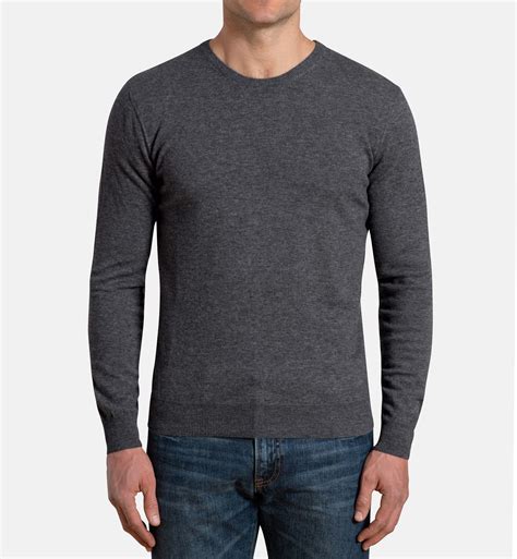Grey Melange Merino Crewneck Sweater By Proper Cloth