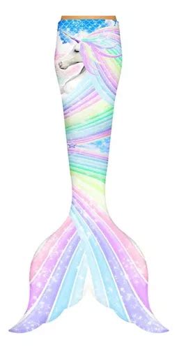 Malla Niña Bikini Sirena Con Cola Y Tiara Unicornio Cuotas sin interés