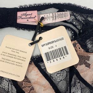 Agent Provocateur Intimates Sleepwear Agent Provocateur Saffi Black Nude Suspender Ap4