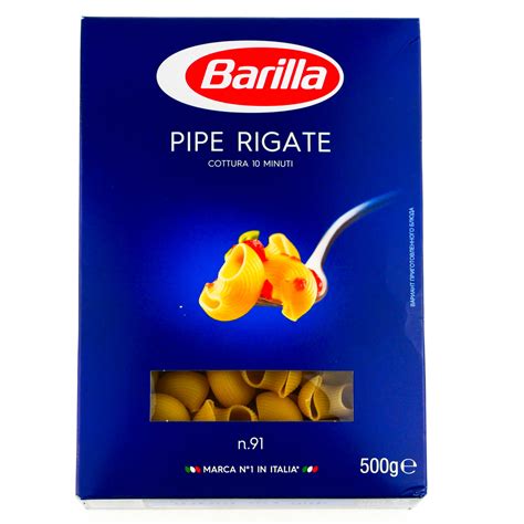 Макароны Barilla (Барилла) 500г №91 Pipe Rigate купить с доставкой на ...