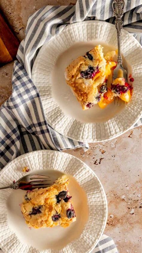 Blueberry Peach Cobbler Cake Mama Needs Cake