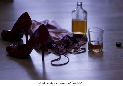 Sexy Lingerie High Heels Glass Bottle Stock Photo 741619420 Shutterstock