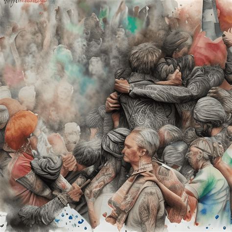 Stigma And People Support Hyperrealistic Watercolor Graphic · Creative
