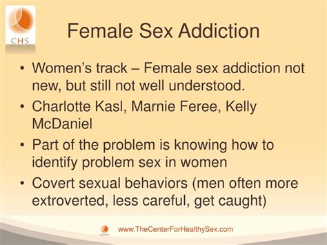 Ppt Female Sex And Love Addiction In The Recovery Community Powerpoint Presentation Id