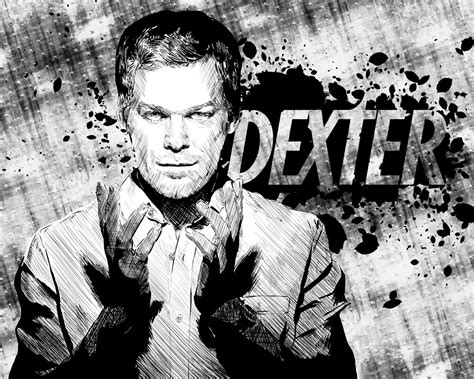 ArtStation - Dexter Morgan from Dexter (B+W) Inktober Day 4