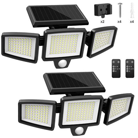 SZRSTH Solar Lights Outdoor - Waterproof Motion Sensor Security Lights ...