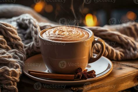 Steaming Hot Chocolate In A Large Mug Nestled Among Soft Blankets 32741583 Stock Photo At Vecteezy