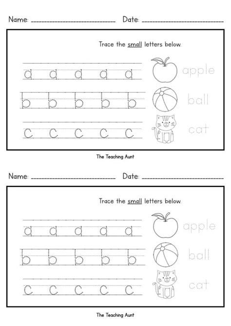 Free Lowercase Letter Writing Worksheet