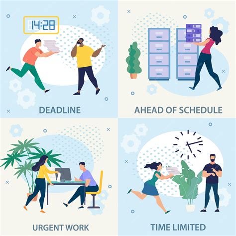 Free Vector | Advertising flyer set urgent work deadline flat.