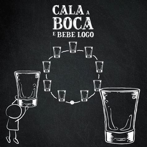 Cala A Boca E Bebe Logo - Cala a Boca e Bebe Logo Buró Jogo De Cartas