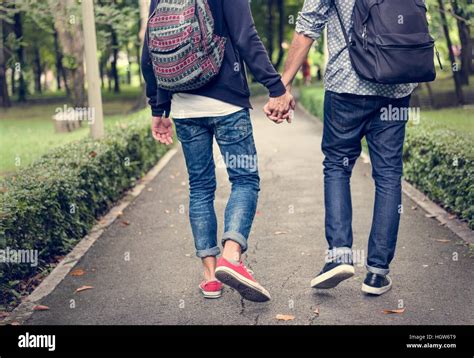 Gay Couple Love Outdoors Concept Stock Photo Alamy