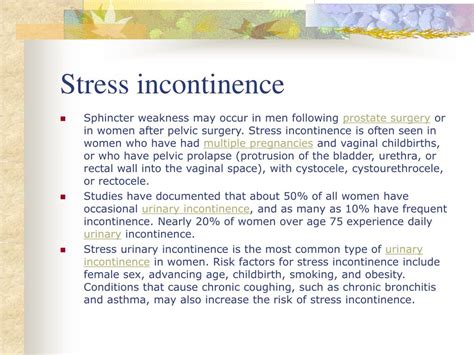 Ppt Urinary Incontinence Powerpoint Presentation Id 782255