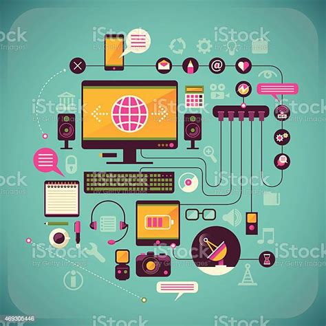 teknologi komunikasi ilustrasi stok  gambar  telepon
