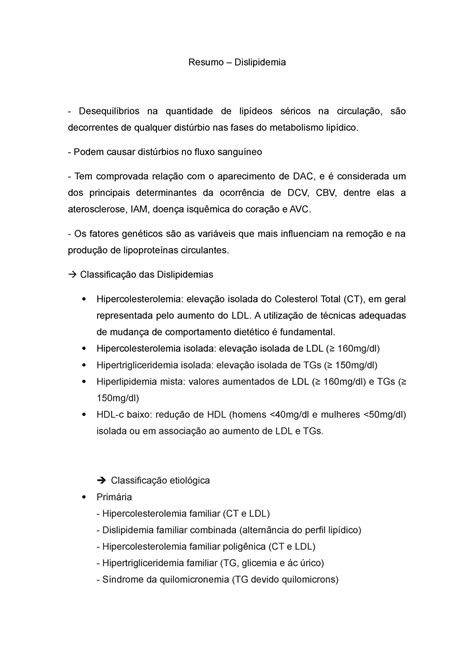 Dislipidemia O Que E 1