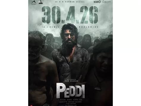 ram charans peddi   hit screens  april