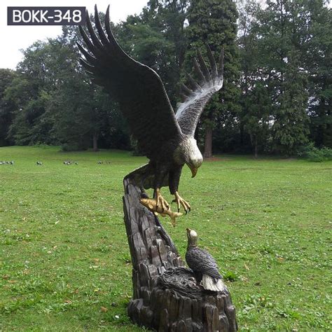 metal garden statues sculptures bronze bald eagle statue for sale