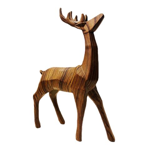 Standing Deer Statues Reindeer Figurines Sculpture Christmas Ornament