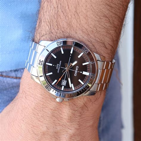 Rel Gio Casio Masculino Mtp Vd D E Vudf Anal Gico Prata