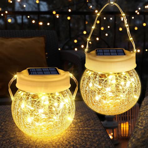 Amazon Brizled Solar Lantern 2 Pack Outdoor Lantern Garden Lights