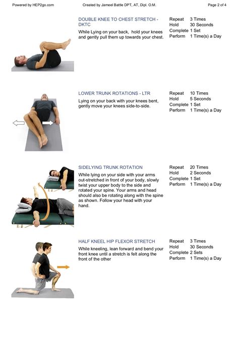 Lumbar Stenosis Exercises With Diagrams