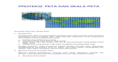 Proyeksi Dan Skala Peta Pdf PDF Document