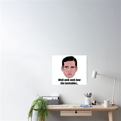 "Michael Scott Turntables Meme" Poster for Sale by Marctoonz | Redbubble