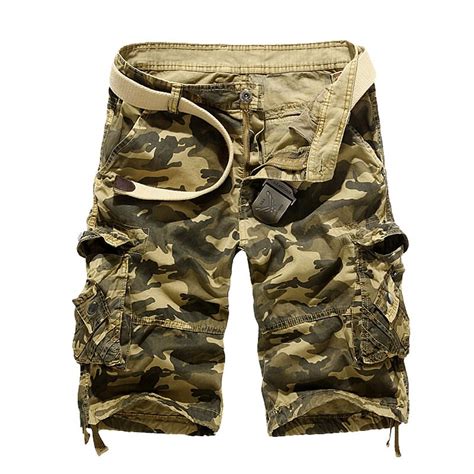 Camouflage Loose Cargo Shorts Men Summer Military Camo Short Pants