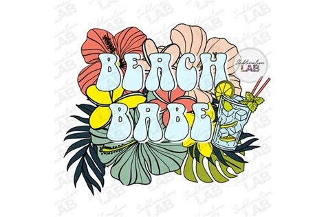 Beach Babe Summer Vacation Floral Tropical