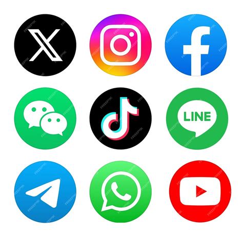 Instagram Tiktok Facebook Whatsapp X Twitter Youtube Y Telegram Iconos De Las Redes Sociales