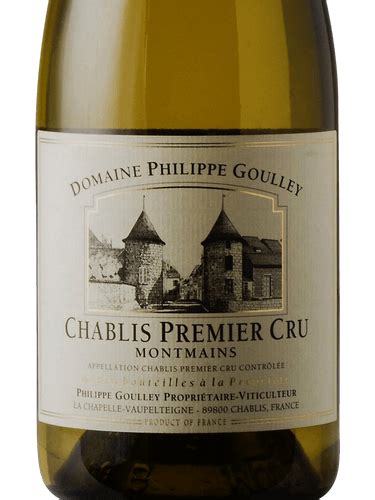 Domaine Philippe Goulley Chablis Premier Cru Montmains Vivino