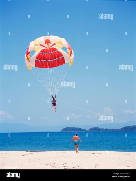 Australia. Dunk Island. Paraflying Stock Photo - Alamy