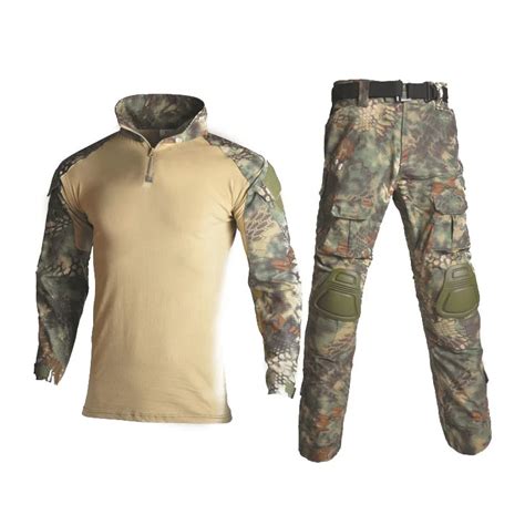 Multicam Camuflaje Batalla Multi Bolsillos Uniforme Traje De Rana