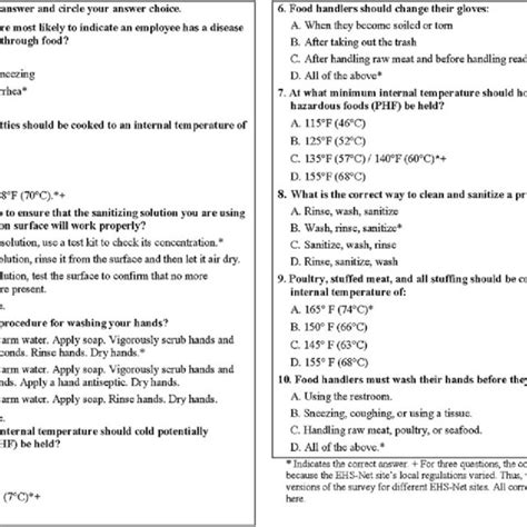 Respuestas Del Examen De Food Safety