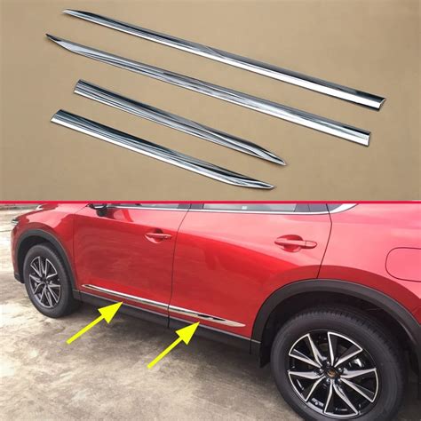 For Mazda Cx 5 2017 2018 2019 Chrome Door Body Frame Strips Molding