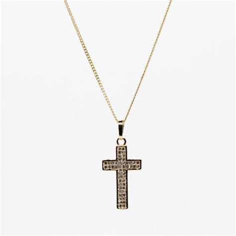 Women's Cross Necklace (In Gold) - Anastazia