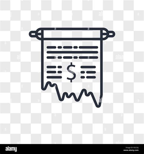 Receipt Vector Icon Isolated On Transparent Background Receipt Logo