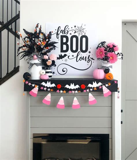 Pink Halloween Decor Birthday Halloween Party Pink Halloween Halloween Backdrop