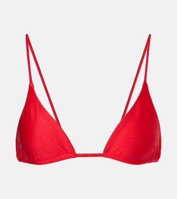 Top De Bikini Livi Con Cuello Halter En Naranja Jade Swim Mytheresa