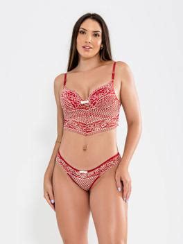 Conjunto Lingerie Cropped Sexy Em Renda Bicolor Bojo ALTIE Conjunto De Lingerie