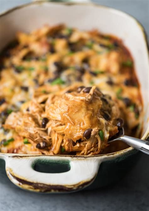 Chicken And Black Bean Enchilada Casserole Life Is But A Dish