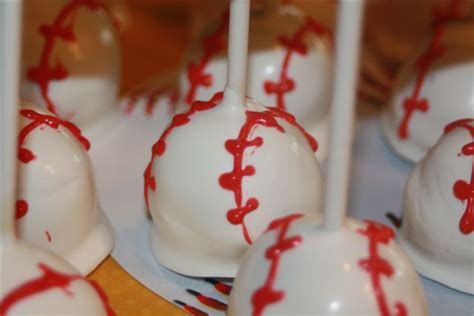 Meringue Baseball Cake Pops