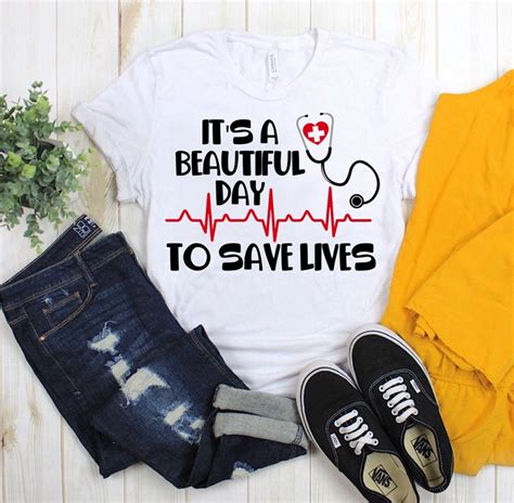 It S A Beautiful Day To Save Lives Nurse Svg Digital Etsy