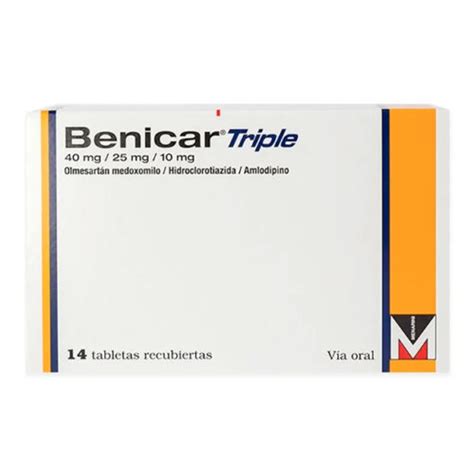 Benicar Triple 40mg 25mg 5mg Presión Arterial Alta Hipertensión