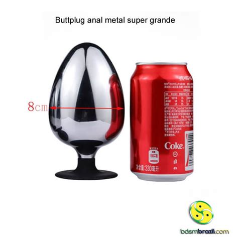 Buttplug Anal Metal Super Grande Bdsm Brazil